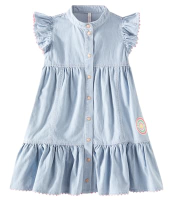Robe Wylie rayée en jean | Zimmermann Kids