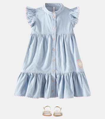 Robe Wylie rayée en jean | Zimmermann Kids
