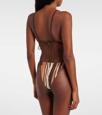 Slip bikini Mahogany a righe  | SIR