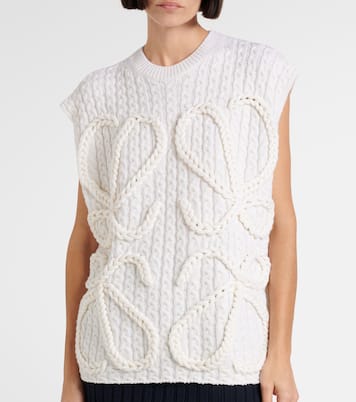 Pull sans manches Anagram en laine | Loewe
