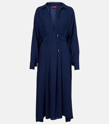 Abito midi Horsebit in seta | Gucci