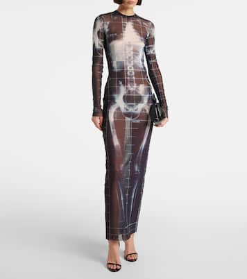 Abito lungo Squeletor in tulle | Jean Paul Gaultier