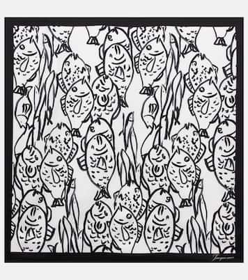 Foulard Poisson in seta con stampa | Jacquemus