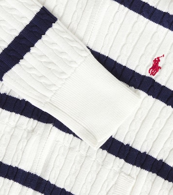 Felpa in cotone a righe con zip | Polo Ralph Lauren Kids