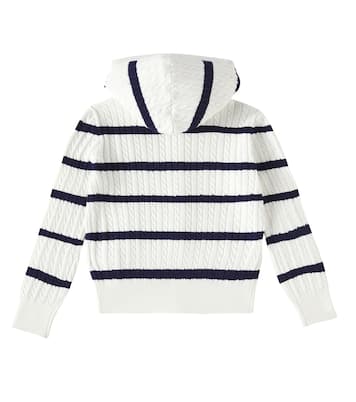 Felpa in cotone a righe con zip | Polo Ralph Lauren Kids