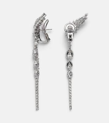 Orecchini a clip Y-Couture in oro bianco 18kt con diamanti  | Yeprem