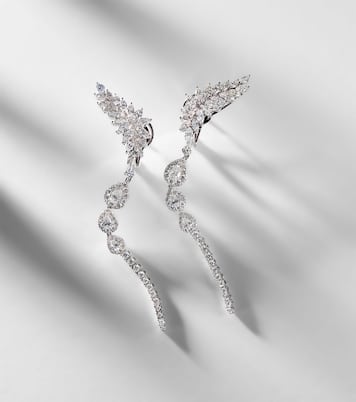 Orecchini a clip Y-Couture in oro bianco 18kt con diamanti  | Yeprem
