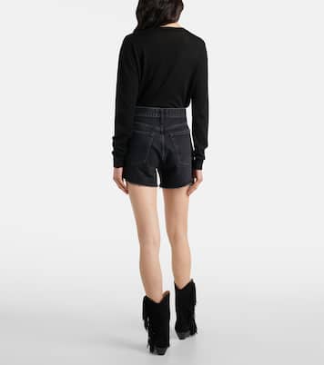 Parker Long high-rise denim shorts | Agolde