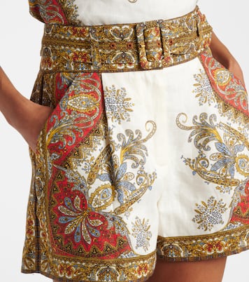 Shorts Hobbes in lino con stampa | Veronica Beard