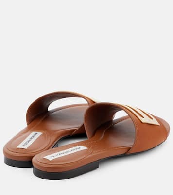 B Buckle皮革凉拖鞋 | Victoria Beckham
