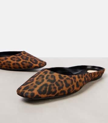 Mules Lido à motif léopard | Saint Laurent