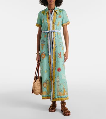 Hemdblusenkleid Surrealist Summer aus Leinen | Alémais