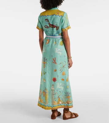 Hemdblusenkleid Surrealist Summer aus Leinen | Alémais