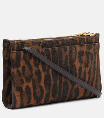 Padlock leopard-print suede crossbody bag | Tom Ford