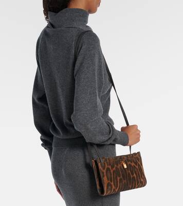 Padlock leopard-print suede crossbody bag | Tom Ford