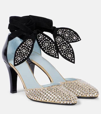 Escarpins Foliefoliage 85 en daim et cuir | Valentino Garavani