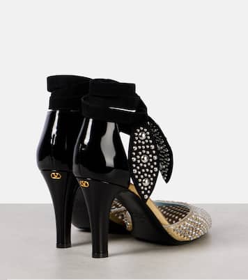 Escarpins Foliefoliage 85 en daim et cuir | Valentino Garavani