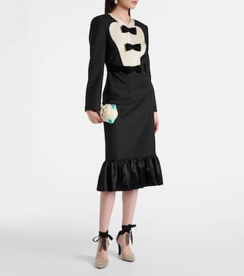 Escarpins Foliefoliage 85 en daim et cuir | Valentino Garavani