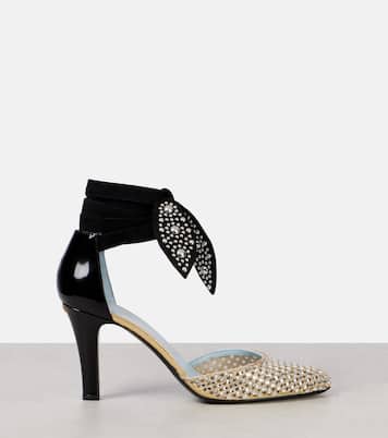 Escarpins Foliefoliage 85 en daim et cuir | Valentino Garavani