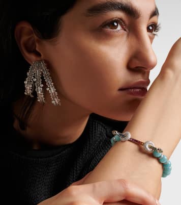 Chakra 18kt white gold bracelet with sapphires, diamonds, and gemstones | Ananya