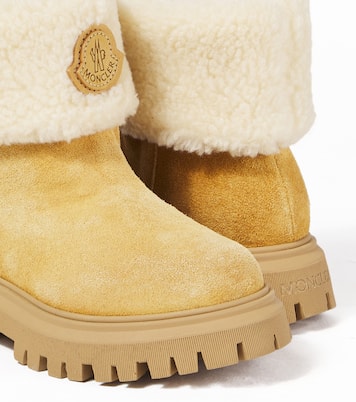 Faux shearling and suede boots | Moncler Enfant