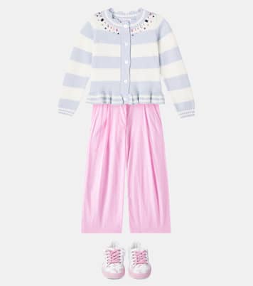 Embellished striped cardigan | Monnalisa
