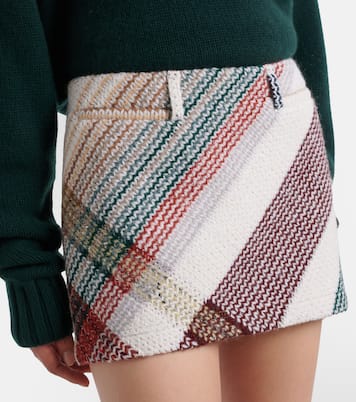 Zigzag wool and cotton-blend miniskirt | Missoni