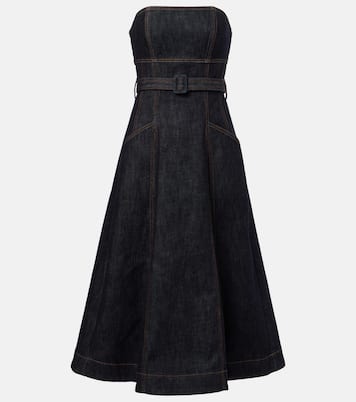 Midikleid aus Denim | Self-Portrait