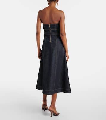 Midikleid aus Denim | Self-Portrait