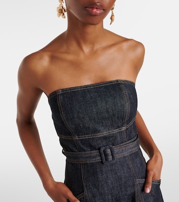 Midikleid aus Denim | Self-Portrait
