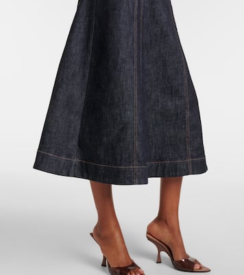Midikleid aus Denim | Self-Portrait