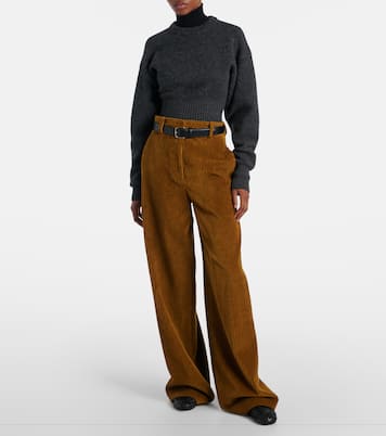 棉质灯芯绒阔腿裤  | Proenza Schouler
