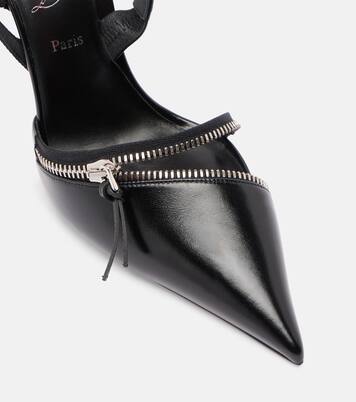 Slingyzip 100 leather slingback pumps | Christian Louboutin