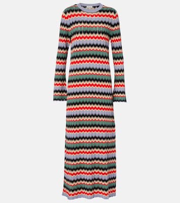 Miller chevron cotton midi dress | Rixo