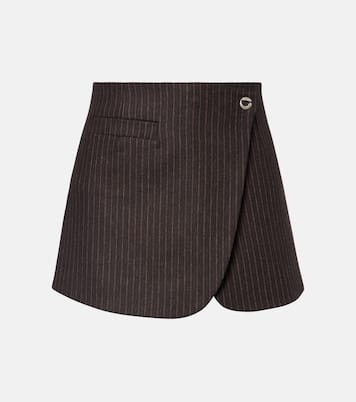 Pinstripe wrap skirt | Coperni