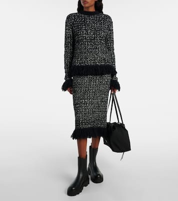 Fringed wool-blend cardigan | Moncler