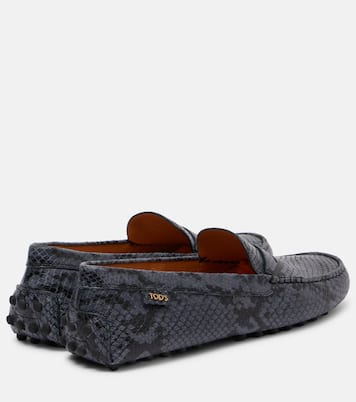 Gommino snake-effect leather driving shoes | Tod's