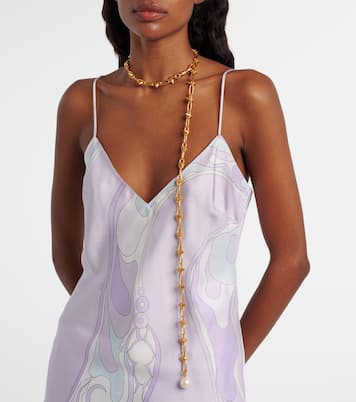 Faux pearl chain necklace | Pucci