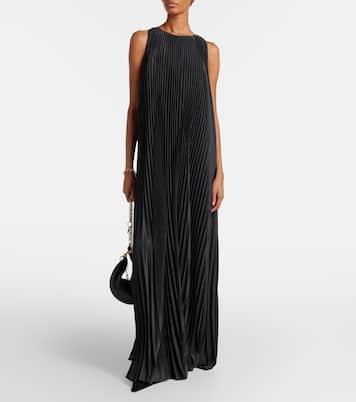 Chenes pleated halterneck maxi dress | Joseph