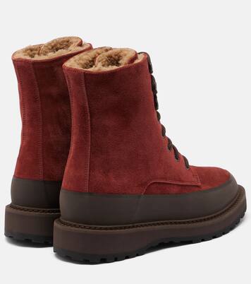 Dolomite shearling-lined suede combat boots | Le Monde Béryl