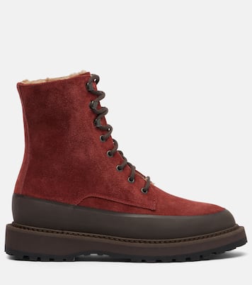 Dolomite shearling-lined suede combat boots | Le Monde Béryl