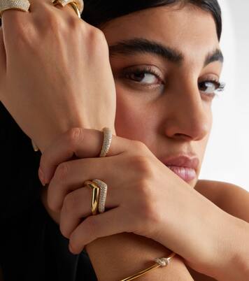 Drop Link Medium 18kt gold ring | Engelbert