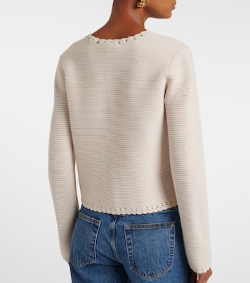 크로셰 트리밍 울 블렌드 재킷 | Frame