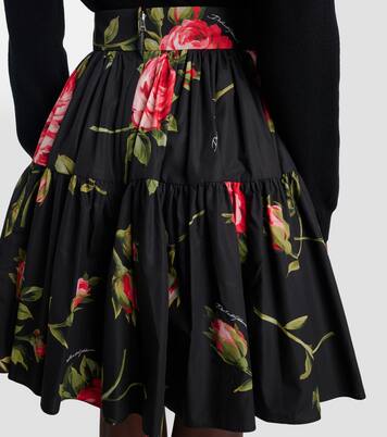 Bedruckter Minirock aus Baumwolle | Dolce&Gabbana