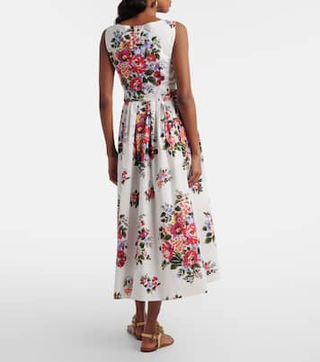 Floral cotton midi dress | Dolce&Gabbana