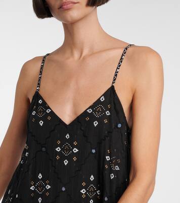 Embroidered cotton midi dress | Juliet Dunn