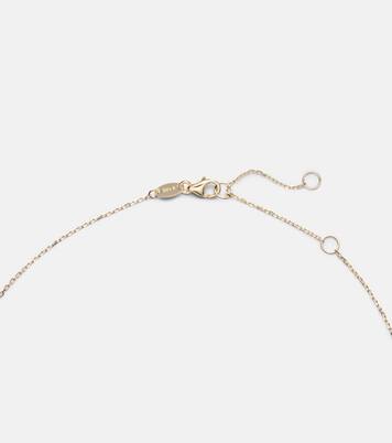 Full Volume 14kt gold (585/1000) necklace with sapphire and diamond | Stone and Strand