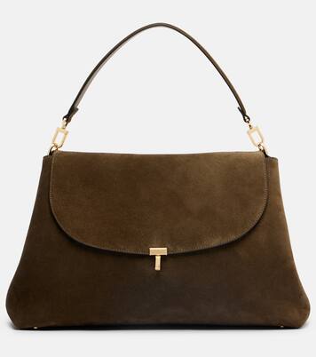 T-Lock suede shoulder bag | Toteme