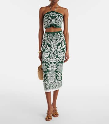 Gonna midi Miranda in maglia con intarsi | Farm Rio