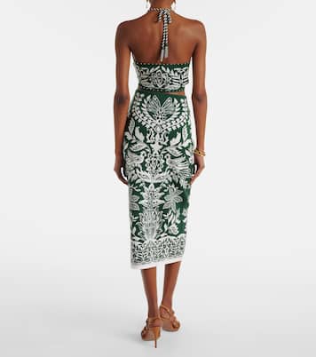 Gonna midi Miranda in maglia con intarsi | Farm Rio